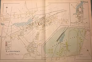 EATONTOWN/ MONMOUTH PARK/ OCEANPORT. NJ MAP. FROM WOLVERTON'S "ATLAS OF MONMOUTH COUNTY," 1889