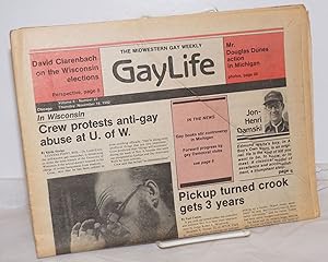 Imagen del vendedor de Chicago GayLife: the international gay newsleader; vol. 8, #23, Thursday, November 18, 1982 a la venta por Bolerium Books Inc.