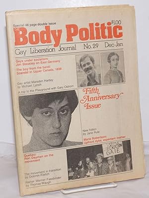 Imagen del vendedor de The Body Politic: gay liberation journal; #29 Dec-Jan 1976/77; New Fiction by Jane Rule a la venta por Bolerium Books Inc.