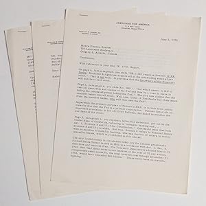 Seller image for [Reprints of three letters to public figures on Americans for America letterhead] for sale by Bolerium Books Inc.