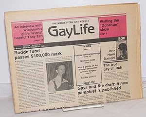 Imagen del vendedor de Chicago GayLife: the international gay newsleader; vol. 8, #19, Thursday, October 21, 1982 a la venta por Bolerium Books Inc.