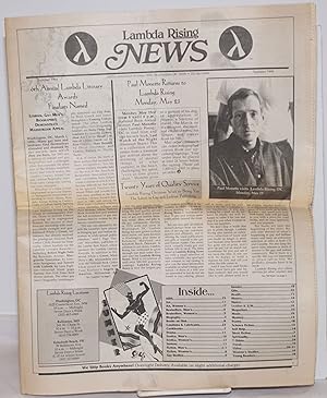 Bild des Verkufers fr Lambda Rising News: Summer 1994: Paul Monette returns to Lambda Rising zum Verkauf von Bolerium Books Inc.