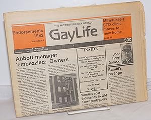 Imagen del vendedor de Chicago GayLife: the international gay newsleader; vol. 8, #20, Thursday, October 28, 1982 a la venta por Bolerium Books Inc.