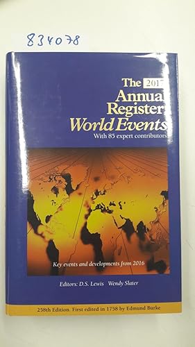 Seller image for ANNUAL REGISTER World Events 2017 for sale by Versand-Antiquariat Konrad von Agris e.K.