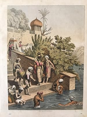 Ganges - Bäder, "Das Illustrite Buch der Welt: Deutsches Familienbuch für alle Stände", 1867/ Taf...