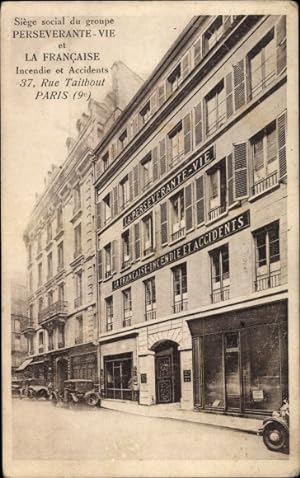 Seller image for Ansichtskarte / Postkarte Paris IX Opra, La Perseverante Vie, La Francais et Accidents, 37 Rue Taitbout for sale by akpool GmbH