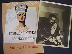 KATHARINE CORNELL SIGNED PHOTO AND BOOK "ANTONY and CLEOPATRA" 1948