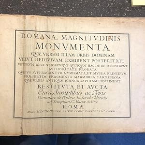 Seller image for ROMANAE MAGNITUDINIS MONUMENTA for sale by Second Story Books, ABAA