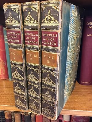 Bild des Verkufers fr THE LIFE OF SAMUEL JOHNSON, LL. D. [THREE VOLUMES] zum Verkauf von Second Story Books, ABAA