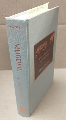 Bild des Verkufers fr MURDER . BY CATEGORY : A SUBJECT GUIDE TO MYSTERY FICTION zum Verkauf von Second Story Books, ABAA