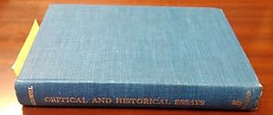 Bild des Verkufers fr Critical and Historical Essays zum Verkauf von Second Story Books, ABAA