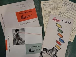 Sammlung von 5 Heften/Tafeln/Faltblätter zum Thema: Leica