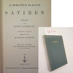 Satiren, erklärt von Adolf Kiessling. Siebente Auflage erneuert von Richard Heinze