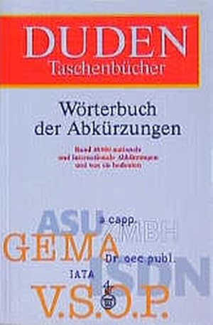 Seller image for Duden Taschenbcher, Bd.11, Wrterbuch der Abkrzungen for sale by Gerald Wollermann