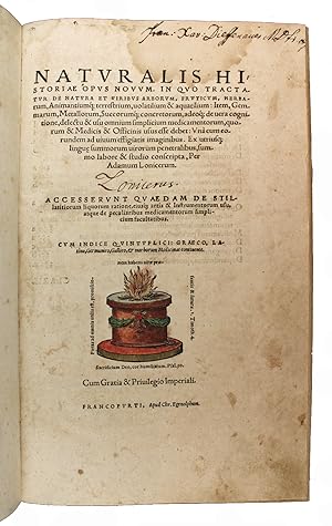 Imagen del vendedor de Naturalis historiae opus novum. a la venta por Librera Jos Porra Turanzas S.A.