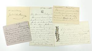 Bild des Verkufers fr 3 eigenh. Briefe mit U. und 2 eigenh. Briefkarten mit U. zum Verkauf von Antiquariat INLIBRIS Gilhofer Nfg. GmbH