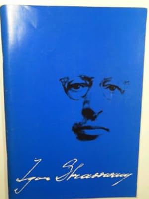 Seller image for The Stravinsky Festival 1982 Programme [London Symphony Orchestra] for sale by Cotswold Internet Books