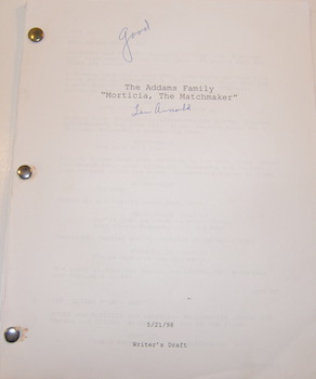 The New Addams Family. "Morticia, The Matchmaker" Printed First Draft with MS comments & correcti...