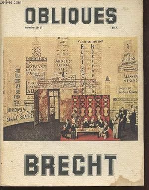 Bild des Verkufers fr Obliques n20-21 : Brecht. Sommaire : Tambours dans la nuit par Alfred Dblin - Le jeune Brecht et l'expressionnisme surmont par F. Fischbach - Le penseur sur la scne - La science en scne - Un grand sujet, une pice dfectueuse par Michel Cournot - etc zum Verkauf von Le-Livre