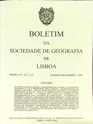 BOLETIM DA SOCIEDADE DE GEOGRAFIA DE LISBOA, N.º 1-12, JANEIRO-DEZEMBRO 1999.