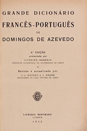 GRANDE DICIONÁRIO FRANCÊS-PORTUGUÊS [PORTUGUÊS-FRANCÊS].