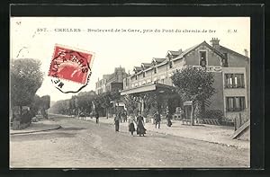Carte postale Chelles, Boulevard de la Gare