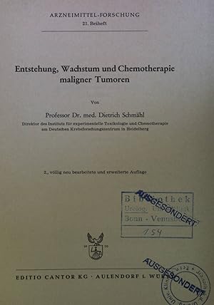 Seller image for Entstehung, Wachstum und Chemotherapie maligner Tumoren. Arzneimittel-Forschung, 21. Beiheft for sale by books4less (Versandantiquariat Petra Gros GmbH & Co. KG)
