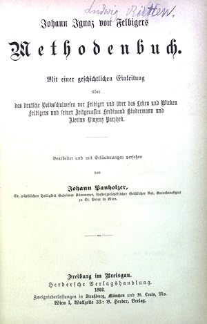 Bild des Verkufers fr Methodenbuch: mit einer geschichtlichen Einleitung. Bibliothek der katholischen Pdagogik, V zum Verkauf von books4less (Versandantiquariat Petra Gros GmbH & Co. KG)