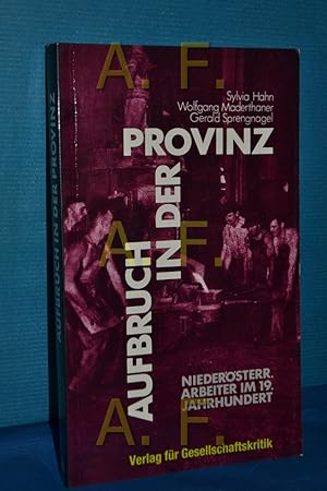 Immagine del venditore per Aufbruch in der Provinz : niedersterr. Arbeiter im 19. Jahrhundert Sylvia Hahn , Wolfgang Maderthaner , Gerald Sprengnagel venduto da Antiquarische Fundgrube e.U.