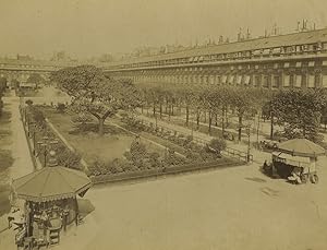 France Paris Palais Royal palace Kiosk Shops Trees Old Photo Neurdein 1900