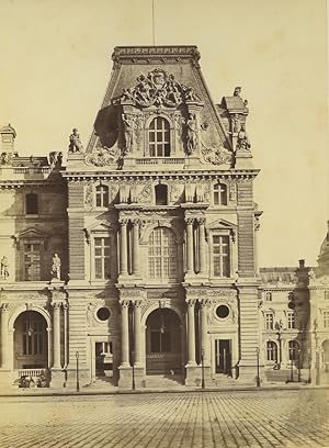 Bild des Verkufers fr France Paris Louvre Palace Pavillon Turgot Architecture Old Baldus Photo 1855 zum Verkauf von Bits of Our Past Ltd