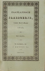 Zaanlandsch Jaarboekje voor het jaar 1845