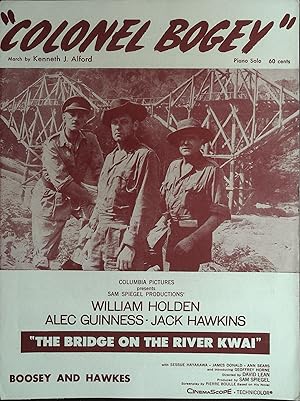 Bild des Verkufers fr The Bridge on the River Kwai Sheet Music 1958 William Holden. Alec Guinness zum Verkauf von AcornBooksNH