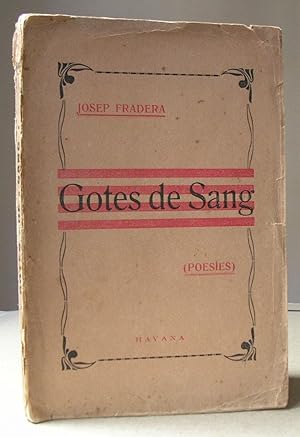 Imagen del vendedor de GOTES DE SANG (Poesies) a la venta por LLIBRES del SENDERI