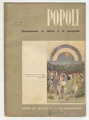 POPOLI. Quindicinale di storia e di geografia. Anno 2. 1942. Fascicoli: n. da 1 al 7.
