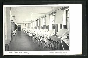 Ansichtskarte München-Harlaching, Schlafsaal im Sanatorium Harlaching