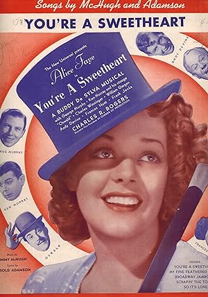 You're a Sweetheart - Vintage Sheet Music Alice Faye Cover