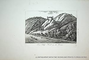 Neustift im Mühlkreis, Schloss Rannariedl in Oberösterreich, Ansicht original Grafik um 1800