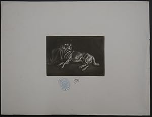 Bild des Verkufers fr Schlafender Spitzhund. 1826. zum Verkauf von Antiquariat Rainer Schlicht