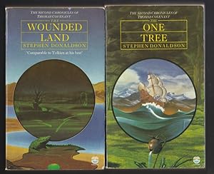 Seller image for The Second Chronicles of Thomas Covenant: book one - The Wounded Land; book two - The One Tree; -(the 1st 2 volumes in "The Second Chronicles of Thomas Covenant" - Fontana soft cover editions)- for sale by Nessa Books