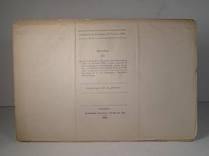 Réponse à une adresse de la Chambre des Communes, datée le 15 mars 1883, pour copie de la corresp...