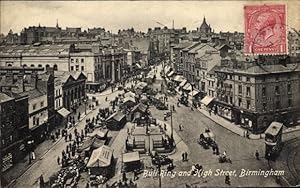 Seller image for Ansichtskarte / Postkarte Birmingham West Midlands England, Bull Ring and High Street for sale by akpool GmbH