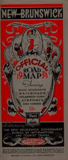 Imagen del vendedor de Map of New Brunswick indicating motor roads, railways and recreational Resources,1935 a la venta por Harry E Bagley Books Ltd