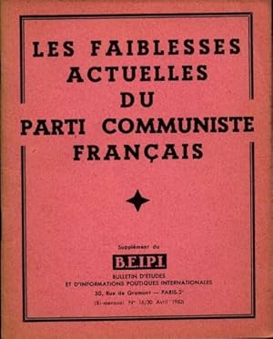 Les faiblesses actuelles du parti communiste français