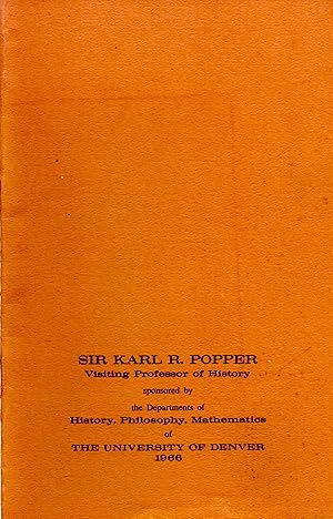 Seller image for Sir Karl R. Popper for sale by Book Booth