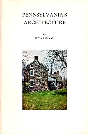 Imagen del vendedor de Pennsylvania's Architecture a la venta por Book Booth