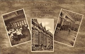 Seller image for Ansichtskarte / Postkarte London City England, Bedford Hotel, Dining Room, Corner of Entrance Hall, Southhampton Row for sale by akpool GmbH