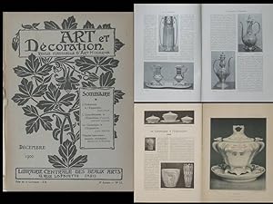 ART ET DECORATION - DECEMBRE 1900 - RORSTRAND, BING GRONDAHL, ORFEVRERIE, TIFFANY, CHRISTOFLE
