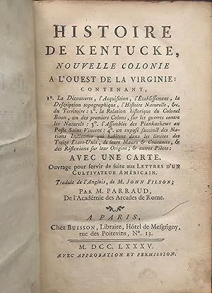 HISTOIRE DU KENTUCKE ,nouvelle colonie à l'ouest de la Virginie