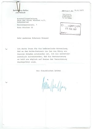 Seller image for 2 ms. Briefe mit eigenh. Unterschrift. for sale by Kotte Autographs GmbH